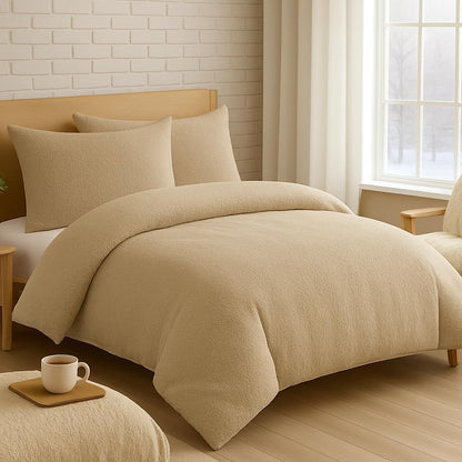 Teddy Fleece Duvet Cover Set – Soft Warm Teddy Bear Bedding | Night Zone
