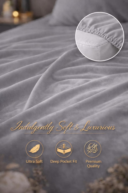 Microfibre Fitted Sheet 25cm Deep – Soft Easy Care Bedding | Night Zone