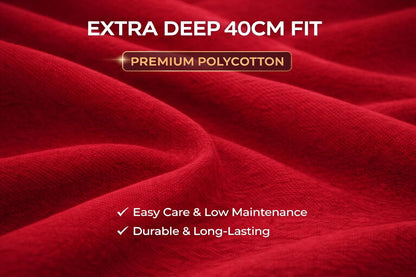 Extra Deep Fitted Sheet 40cm – Polycotton Easy Care Bedding | Night Zone