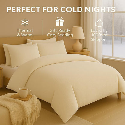 Teddy Fleece Duvet Cover Set – Soft Warm Teddy Bear Bedding | Night Zone