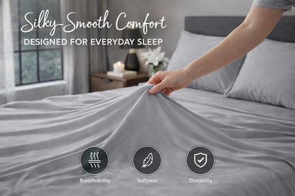 Microfibre Flat Sheet – Ultra Soft Breathable Easy Care Durable Bed Sheet | Night Zone