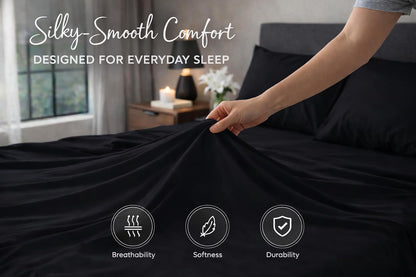 Microfibre Flat Sheet – Ultra Soft Breathable Easy Care Durable Bed Sheet | Night Zone