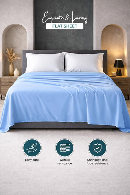 Microfibre Flat Sheet – Ultra Soft Breathable Easy Care Durable Bed Sheet | Night Zone