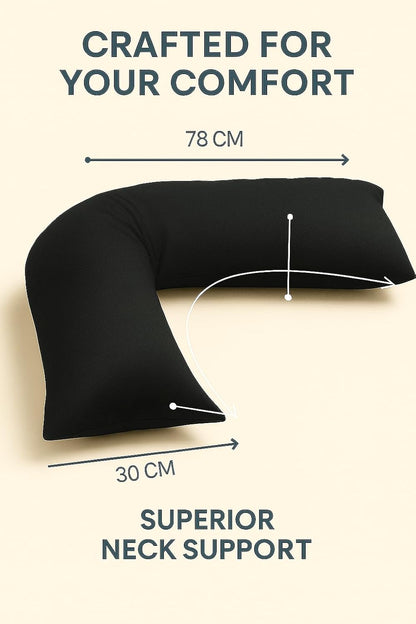Easy Care Polycotton Orthopaedic V Shaped Pillow with Case or V Pillowcase Only | Night Zone