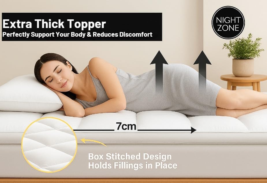 Duck Feather Mattress Topper 7cm – Luxury Hotel Quality Comfort | Night Zone