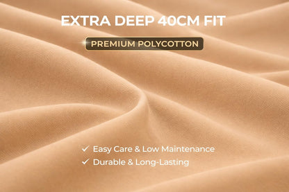 Extra Deep Fitted Sheet 40cm – Polycotton Easy Care Bedding | Night Zone
