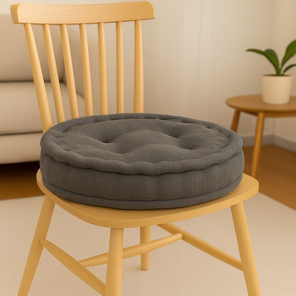 Round Fleece Booster Seat Pad 10cm Thick – Soft Chair Cushion for Extra Comfort | Night Zone