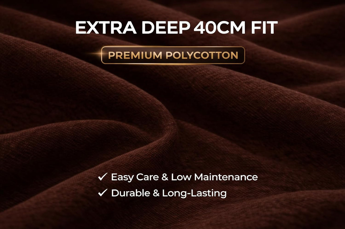 Extra Deep Fitted Sheet 40cm – Polycotton Easy Care Bedding | Night Zone