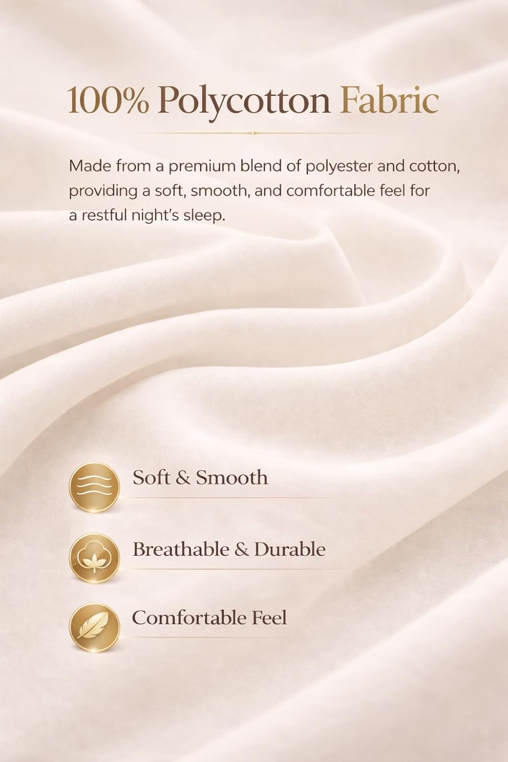 Polycotton Fitted Sheet 25cm Deep – Soft Easy Care Bedding | Night Zone