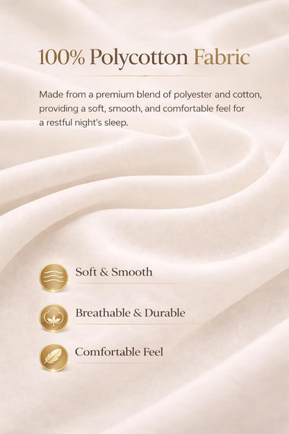 Polycotton Fitted Sheet 25cm Deep – Soft Easy Care Bedding | Night Zone