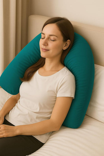 Easy Care Polycotton Orthopaedic V Shaped Pillow with Case or V Pillowcase Only | Night Zone