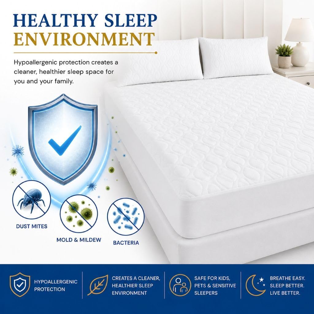 Cooling Mattress Protector – Breathable Airflow 30cm Deep Fitted Mattress Protection | Night Zone