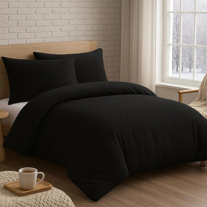 Teddy Fleece Duvet Cover Set – Soft Warm Teddy Bear Bedding | Night Zone