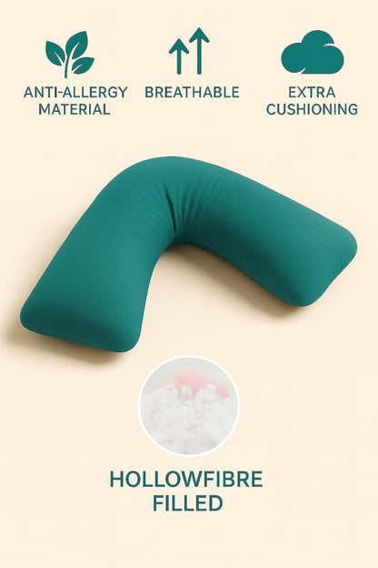 Easy Care Polycotton Orthopaedic V Shaped Pillow with Case or V Pillowcase Only | Night Zone