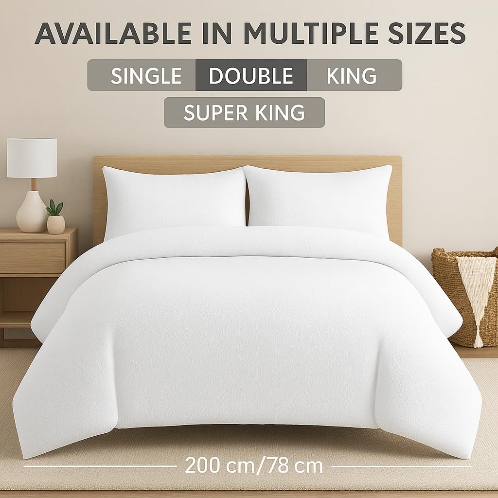 Teddy Fleece Duvet Cover Set – Soft Warm Teddy Bear Bedding | Night Zone