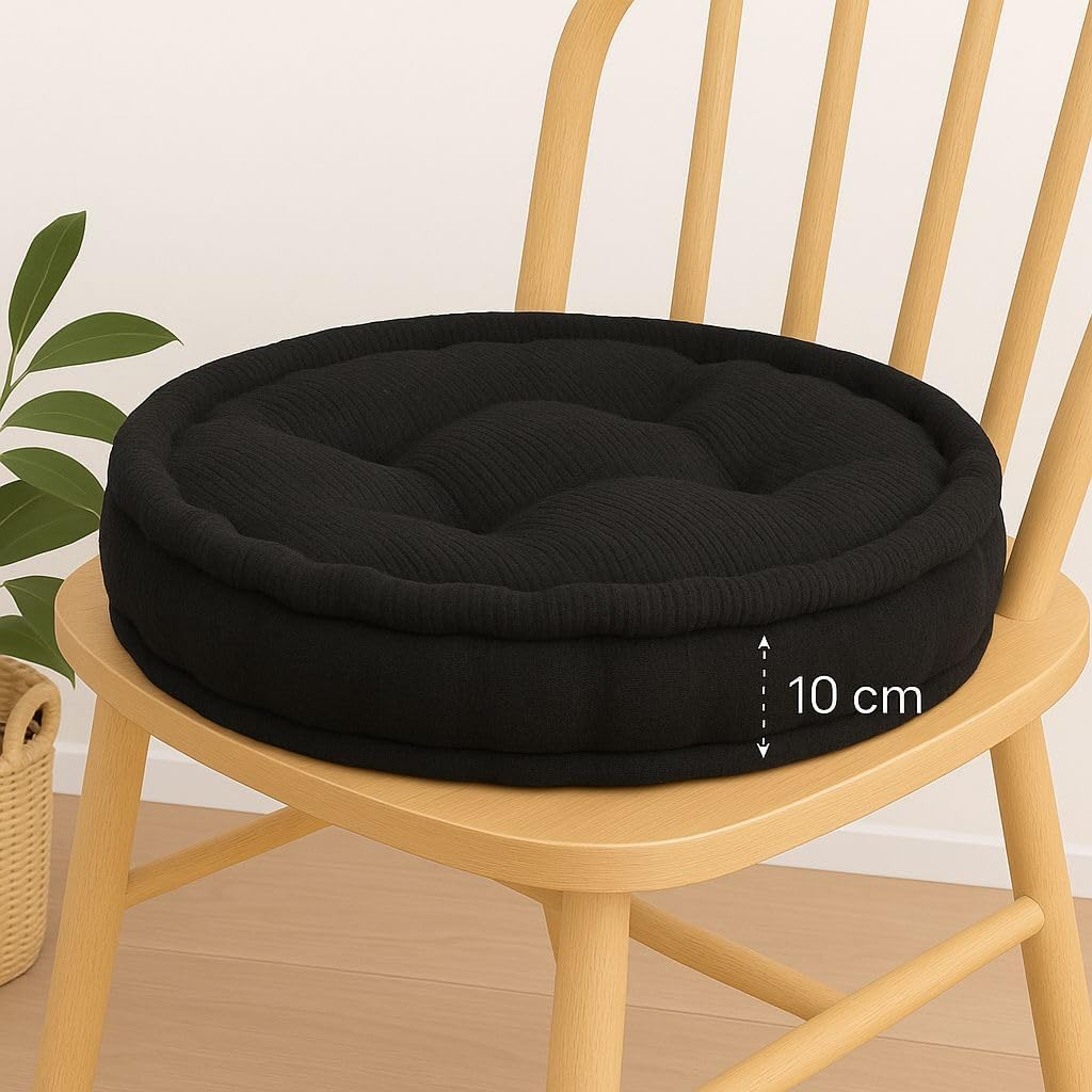 Round Fleece Booster Seat Pad 10cm Thick – Soft Chair Cushion for Extra Comfort | Night Zone