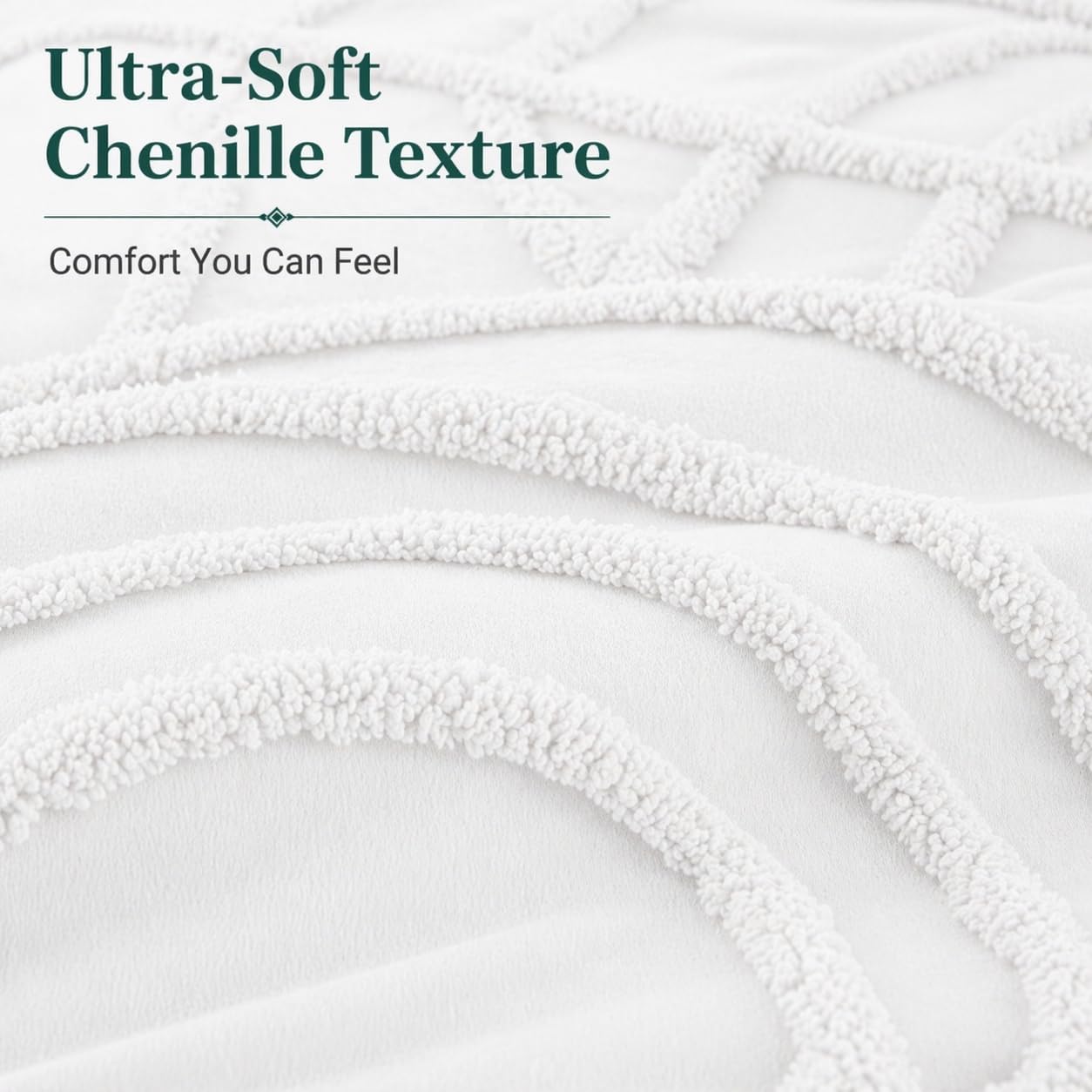 Zara Chenille Tufted Duvet Cover Set – Luxury Textured Bedding | Night Zone