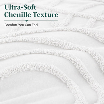 Zara Chenille Tufted Duvet Cover Set – Luxury Textured Bedding | Night Zone