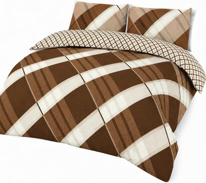 Hardy Check Striped Polycotton Duvet Cover Set – Soft Easy Care Bedding | Night Zone