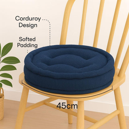 Round Fleece Booster Seat Pad 10cm Thick – Soft Chair Cushion for Extra Comfort | Night Zone
