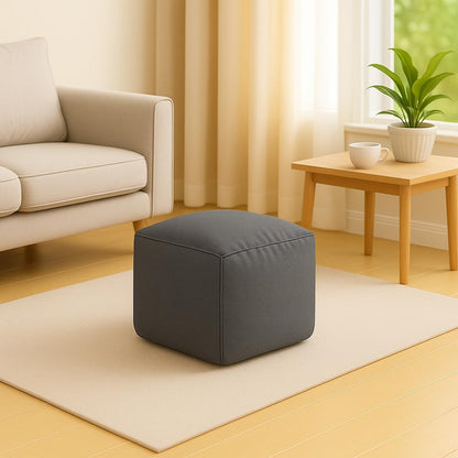 Waterproof Bean Bag Footstool Poufy Cube 40x40cm – Indoor & Outdoor Seating | Night Zone