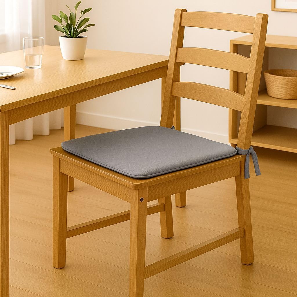 Multicolour Square Chair Seat Pads 38x38cm – 3cm Thick Cushions with Ties | Night Zone