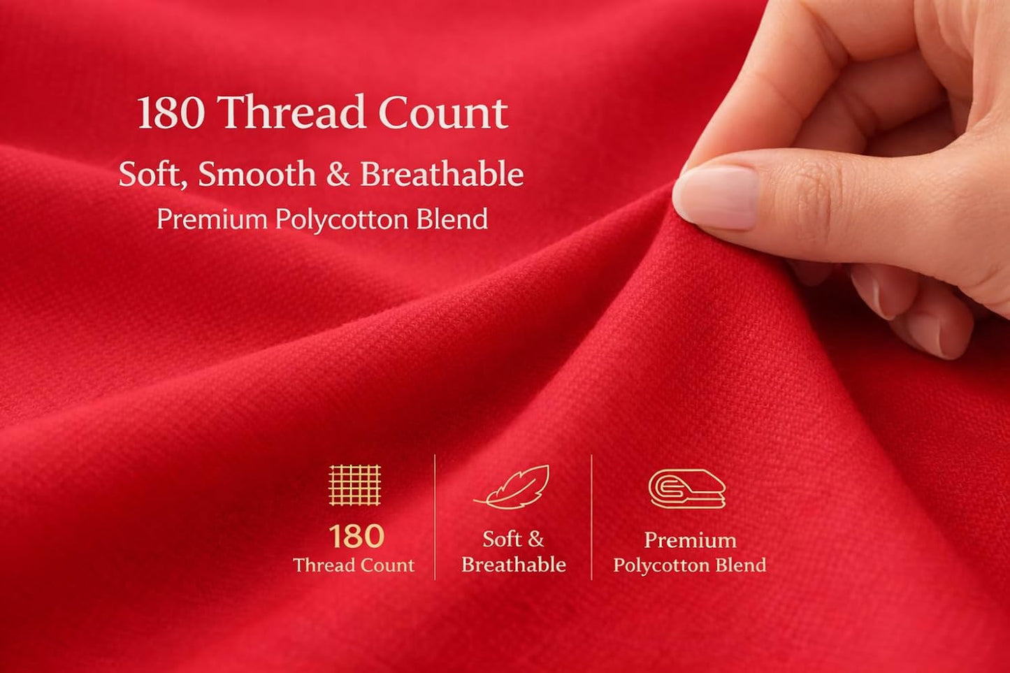 Flat Sheet 180 Thread Count Percale– Non Iron Polycotton Bedding | Night Zone