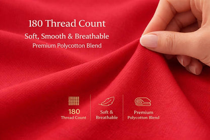 Flat Sheet 180 Thread Count Percale– Non Iron Polycotton Bedding | Night Zone