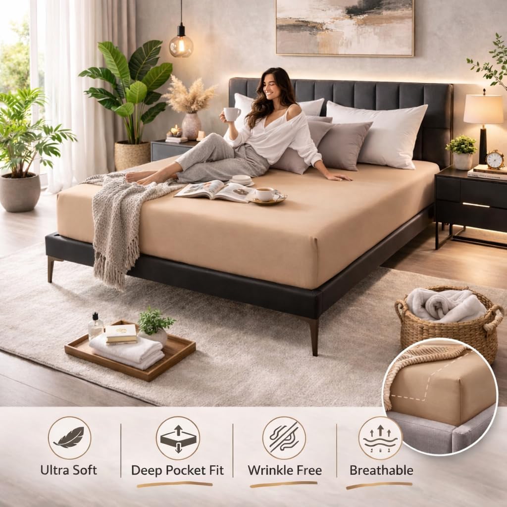 Microfibre Fitted Sheet 25cm Deep – Soft Easy Care Bedding | Night Zone