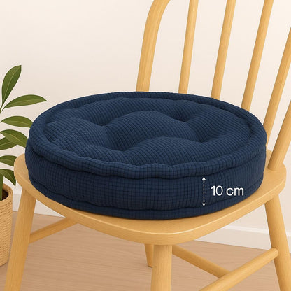 Round Fleece Booster Seat Pad 10cm Thick – Soft Chair Cushion for Extra Comfort | Night Zone