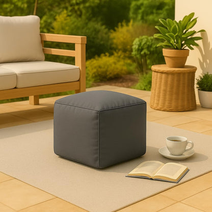 Waterproof Bean Bag Footstool Poufy Cube 40x40cm – Indoor & Outdoor Seating | Night Zone
