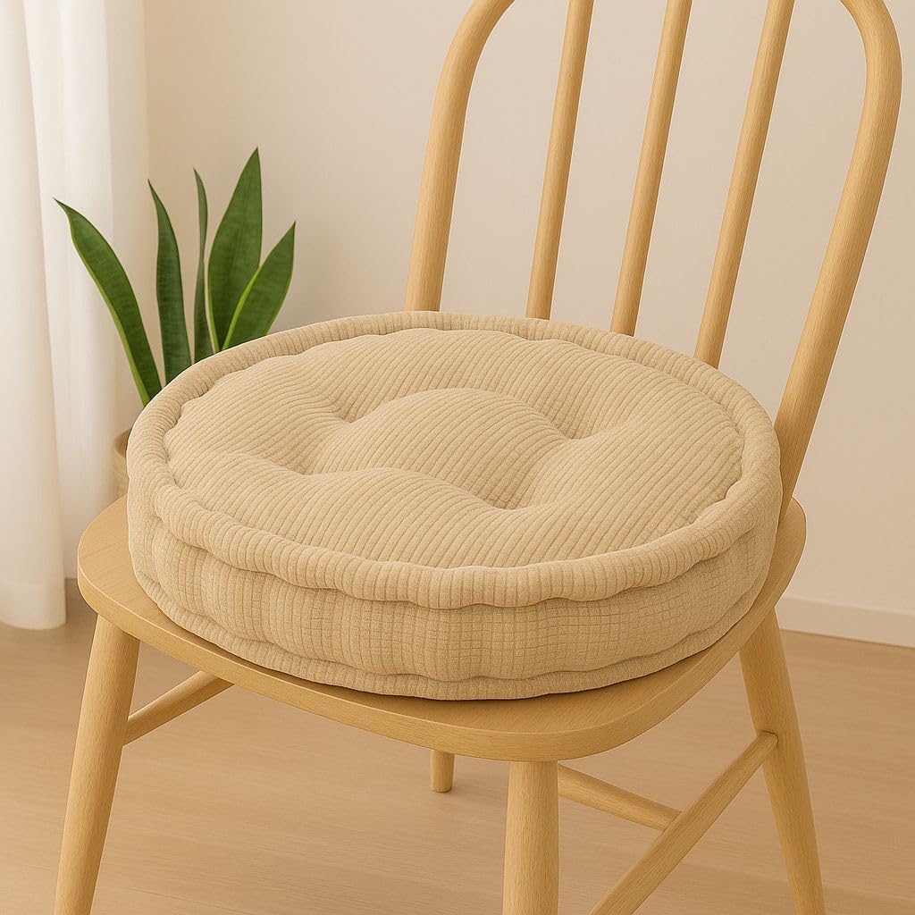 Round Fleece Booster Seat Pad 10cm Thick – Soft Chair Cushion for Extra Comfort | Night Zone