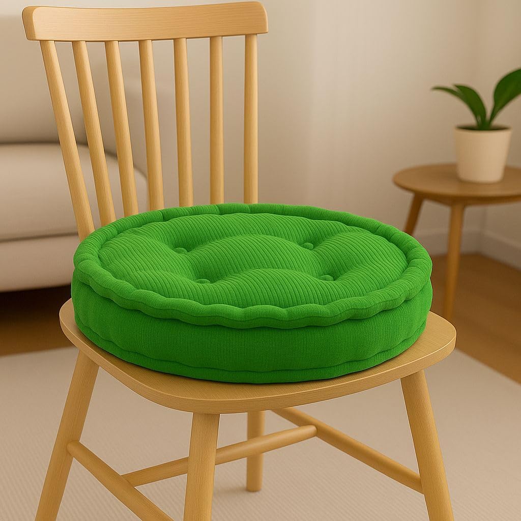 Round Fleece Booster Seat Pad 10cm Thick – Soft Chair Cushion for Extra Comfort | Night Zone