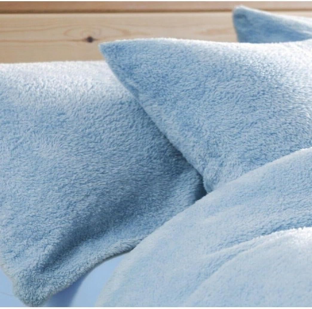 Teddy Bear Fleece Pillowcases Pair – Soft Warm Plush Bedding | Night Zone