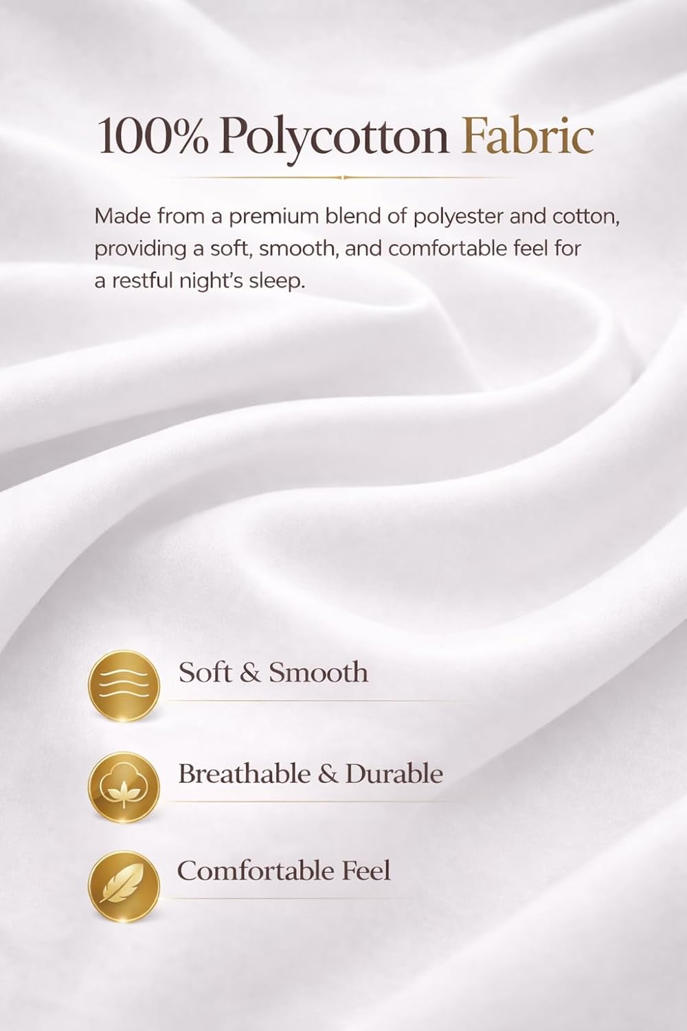 Polycotton Fitted Sheet 25cm Deep – Soft Easy Care Bedding | Night Zone