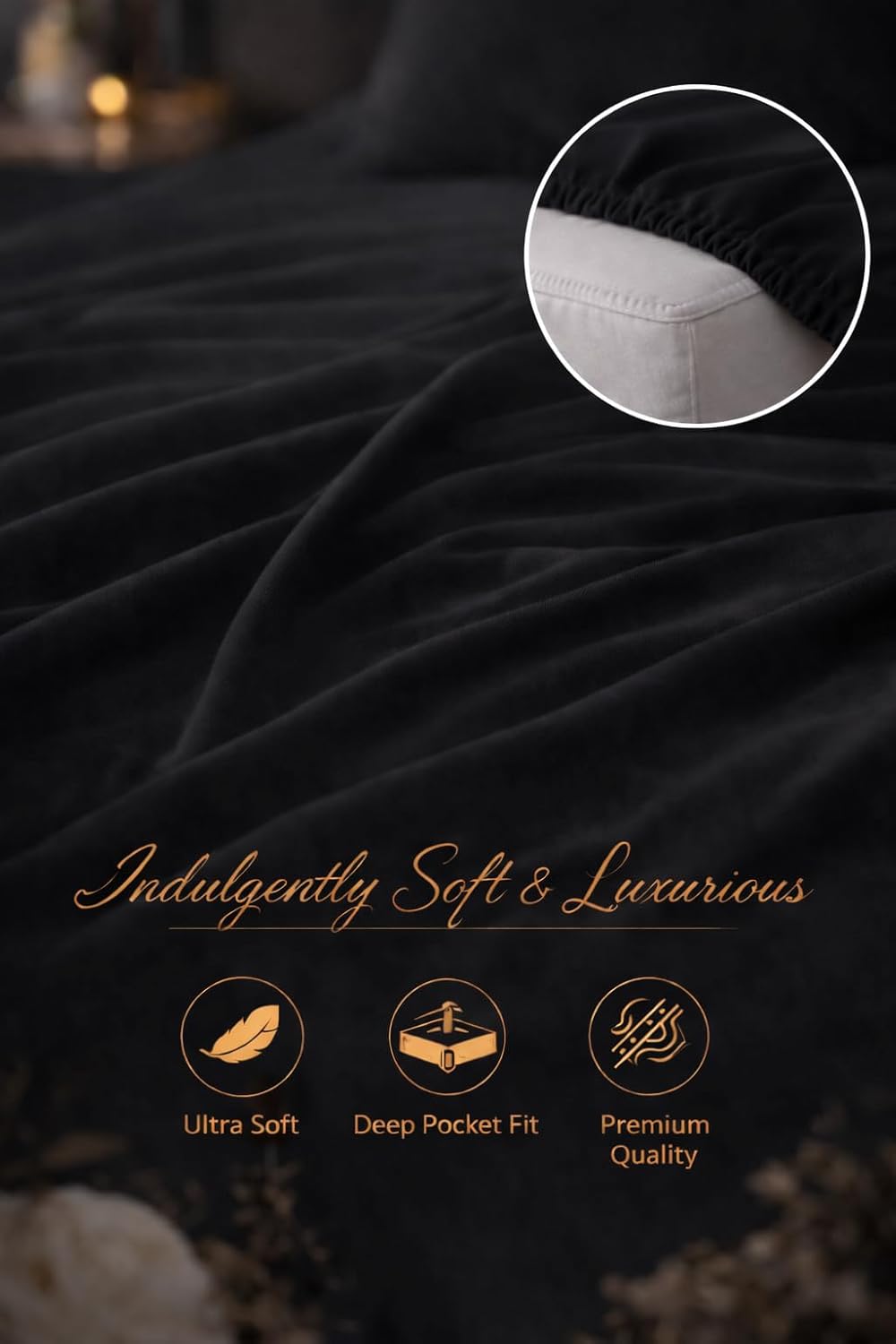 Microfibre Fitted Sheet 25cm Deep – Soft Easy Care Bedding | Night Zone