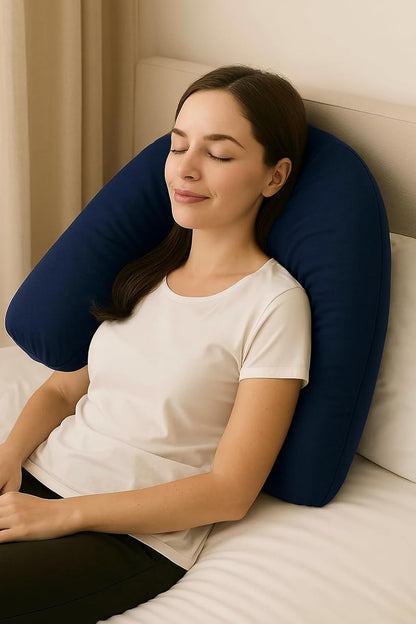 Easy Care Polycotton Orthopaedic V Shaped Pillow with Case or V Pillowcase Only | Night Zone
