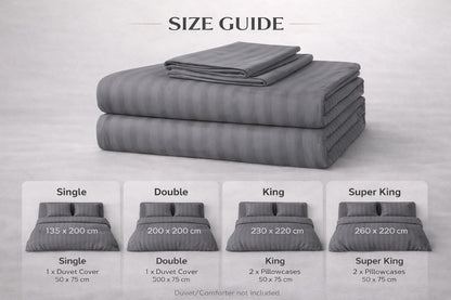 Microfiber Embossed Stripe Duvet Cover Set – Soft Touch Hotel Style Bedding | Night Zone