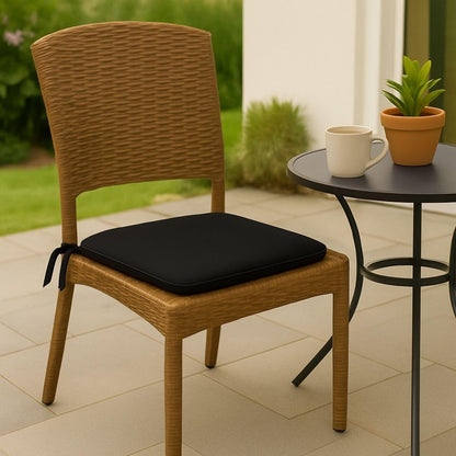 Multicolour Square Chair Seat Pads 38x38cm – 3cm Thick Cushions with Ties | Night Zone