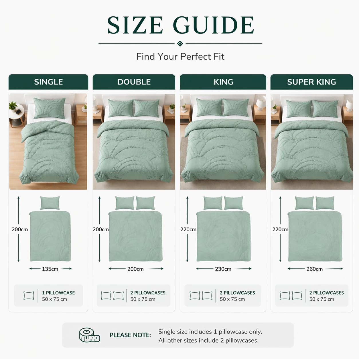 Zara Chenille Tufted Duvet Cover Set – Luxury Textured Bedding | Night Zone