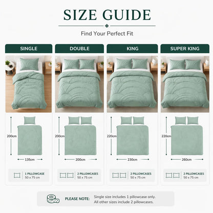 Zara Chenille Tufted Duvet Cover Set – Luxury Textured Bedding | Night Zone