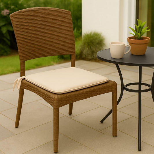Multicolour Square Chair Seat Pads 38x38cm – 3cm Thick Cushions with Ties | Night Zone