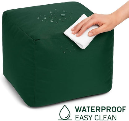 Waterproof Bean Bag Footstool Poufy Cube 40x40cm – Indoor & Outdoor Seating | Night Zone