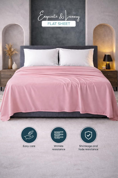 Microfibre Flat Sheet – Ultra Soft Breathable Easy Care Durable Bed Sheet | Night Zone
