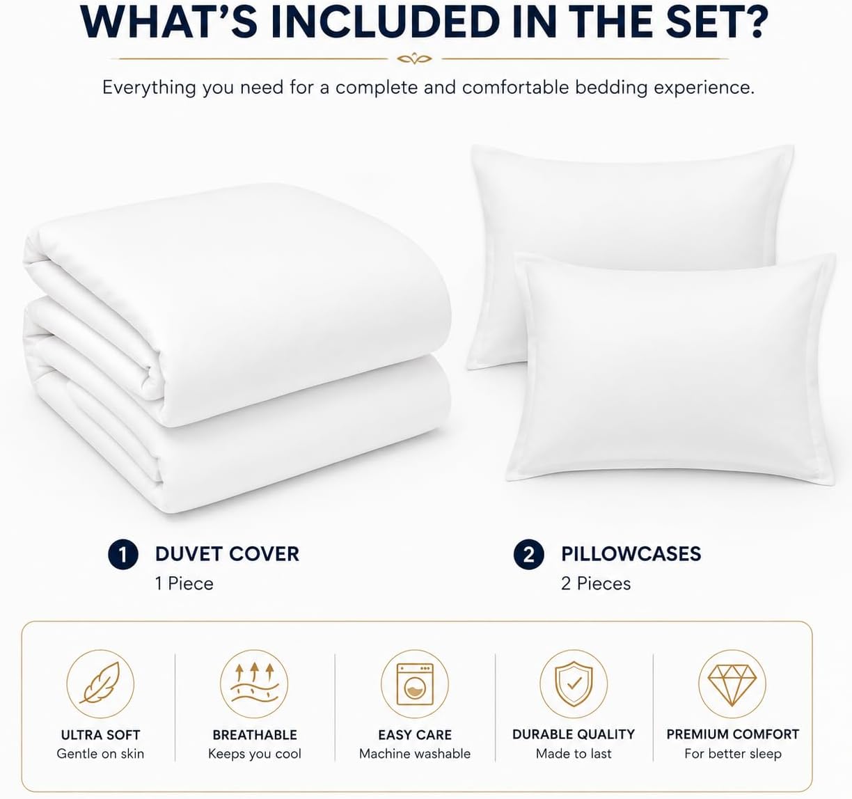 Microfibre Duvet Cover Set – Ultra Soft Easy Care Bedding | Night Zone