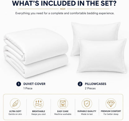 Microfibre Duvet Cover Set – Ultra Soft Easy Care Bedding | Night Zone