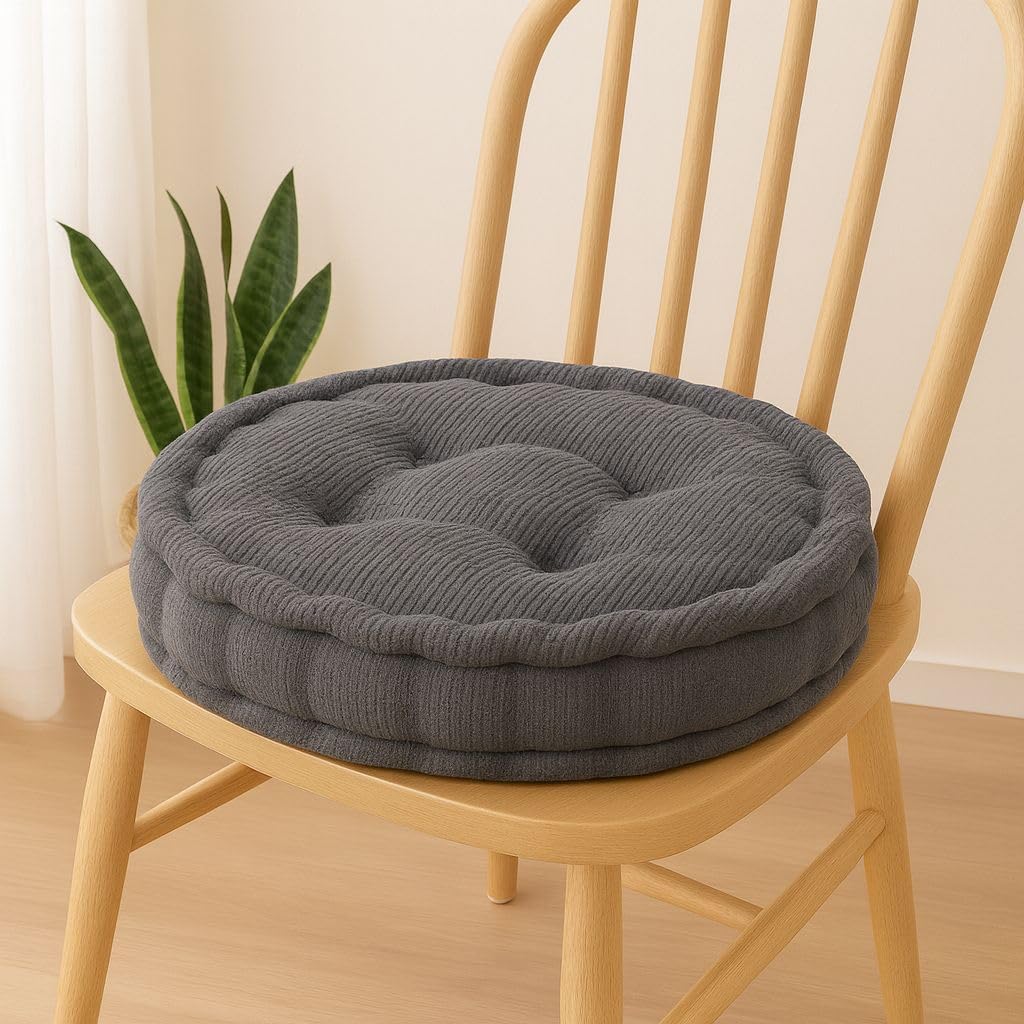 Round Fleece Booster Seat Pad 10cm Thick – Soft Chair Cushion for Extra Comfort | Night Zone
