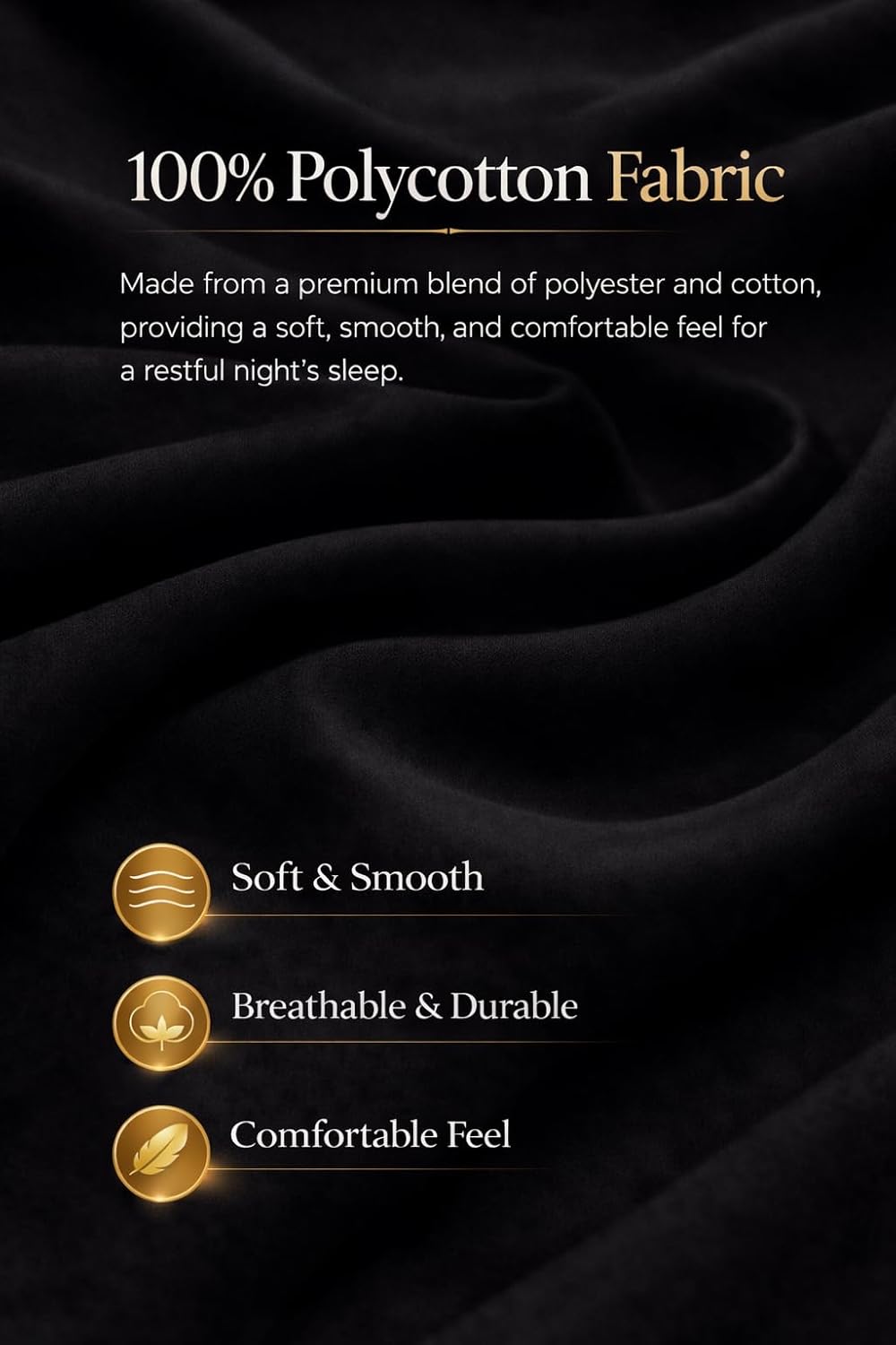 Polycotton Fitted Sheet 25cm Deep – Soft Easy Care Bedding | Night Zone