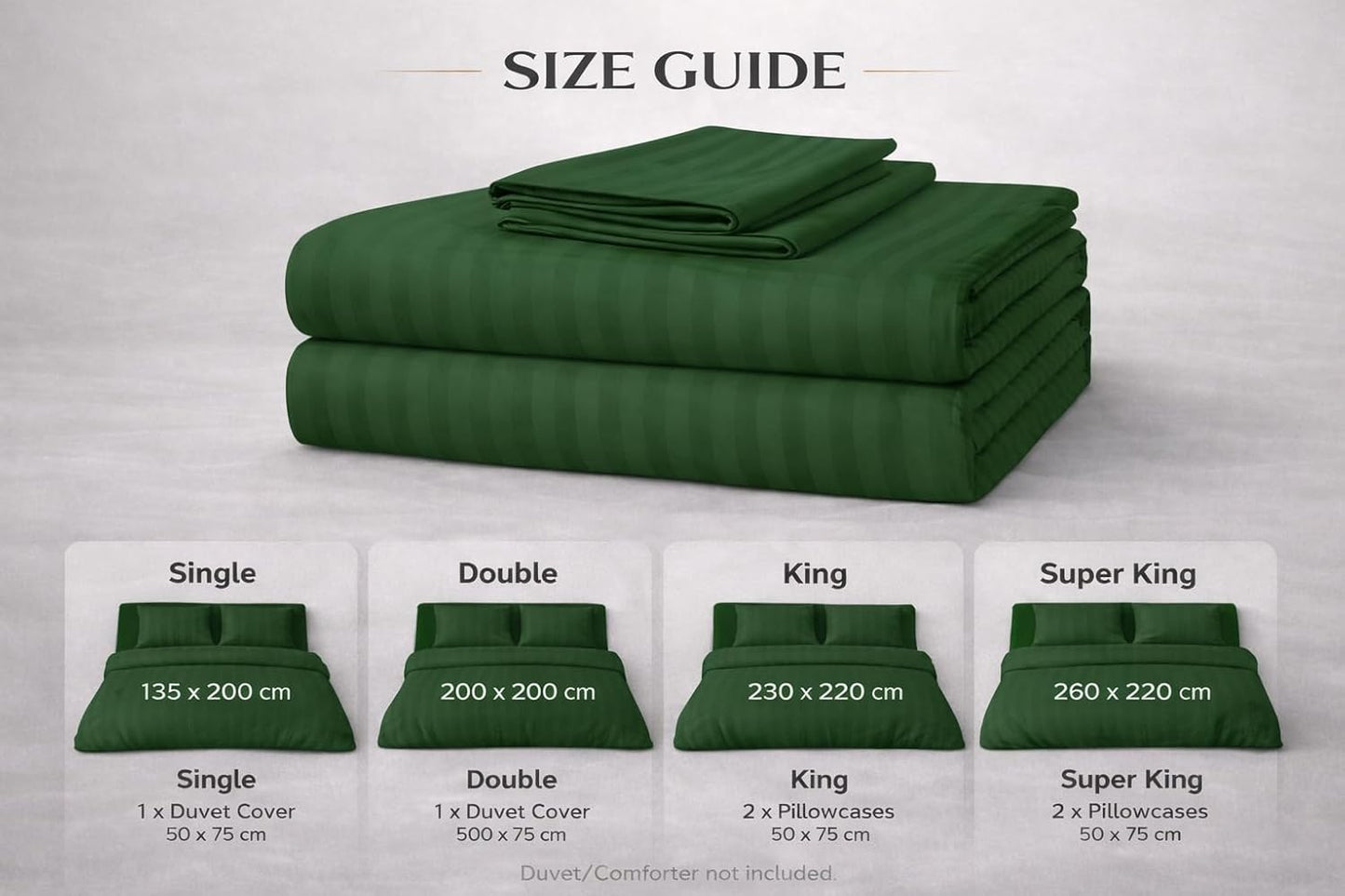 Microfiber Embossed Stripe Duvet Cover Set – Soft Touch Hotel Style Bedding | Night Zone