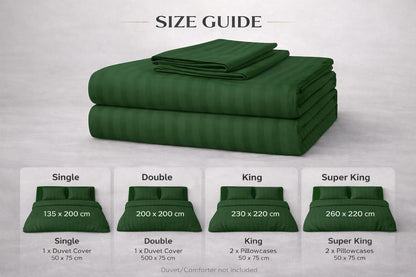 Microfiber Embossed Stripe Duvet Cover Set – Soft Touch Hotel Style Bedding | Night Zone